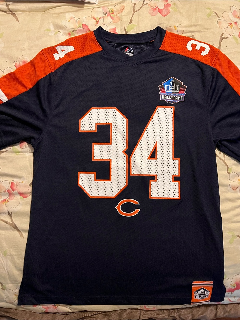 Walter Payton #34 Chicago Bears Hall of Fame Majestic T-Shirt Adult Medium
